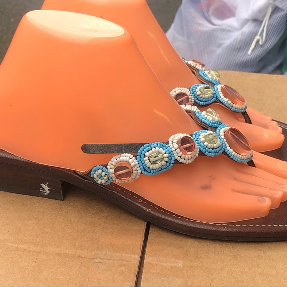 AK Anne Klein Thong Rhinestones Fli-Flop Sandals Size 7M - Picture 4 of 13